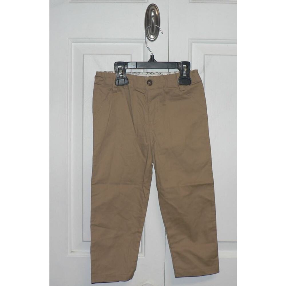 Disney Little Brother Cotton Long Button Front Pants with Adjusters in Brown 3T